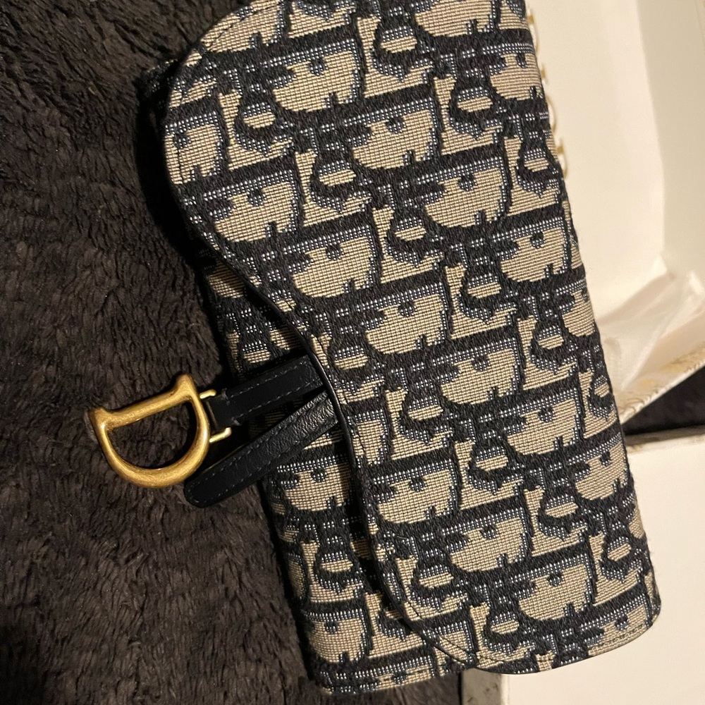 Dior saddle slim wallet